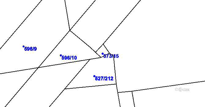 Parcela st. 573/15 v KÚ Lhota u Dobřan, Katastrální mapa