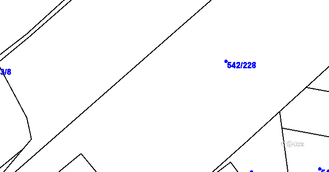 Parcela st. 542/229 v KÚ Lhota u Dobřan, Katastrální mapa
