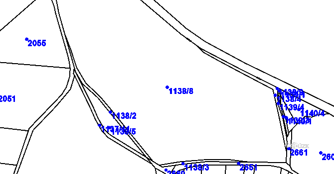 Parcela st. 1138/8 v KÚ Lhota u Zlína, Katastrální mapa