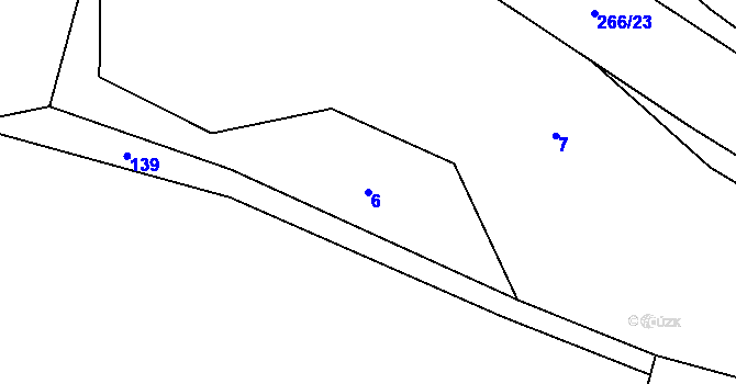 Parcela st. 6 v KÚ Lhota nad Rohanovem, Katastrální mapa
