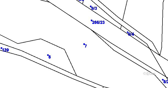 Parcela st. 7 v KÚ Lhota nad Rohanovem, Katastrální mapa