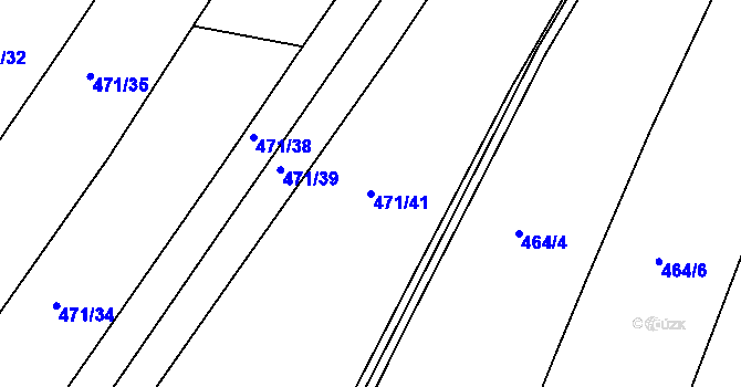 Parcela st. 471/41 v KÚ Lhota pod Libčany, Katastrální mapa