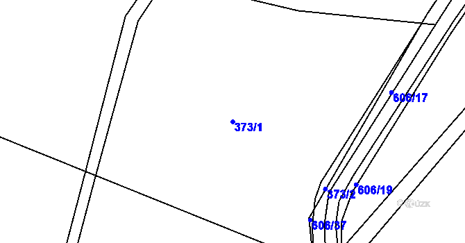 Parcela st. 373/1 v KÚ Lhota pod Přeloučí, Katastrální mapa