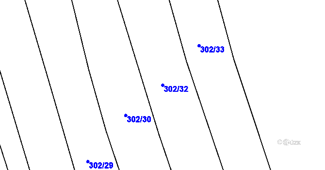 Parcela st. 302/32 v KÚ Lhota Rapotina, Katastrální mapa