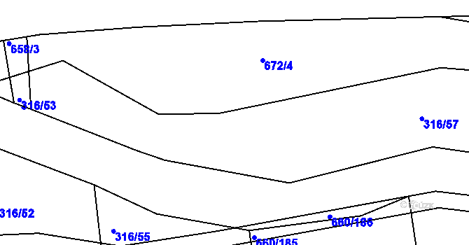 Parcela st. 316/56 v KÚ Lhota Rapotina, Katastrální mapa