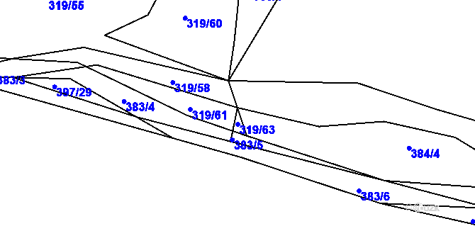 Parcela st. 319/63 v KÚ Lhota Rapotina, Katastrální mapa