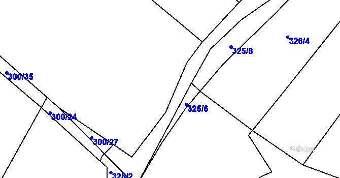 Parcela st. 325/4 v KÚ Lhota Rapotina, Katastrální mapa