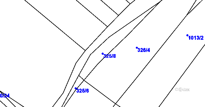 Parcela st. 325/8 v KÚ Lhota Rapotina, Katastrální mapa