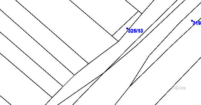 Parcela st. 325/12 v KÚ Lhota Rapotina, Katastrální mapa