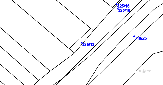 Parcela st. 325/13 v KÚ Lhota Rapotina, Katastrální mapa