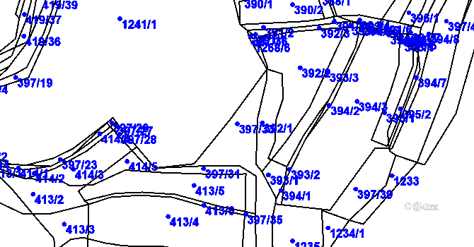 Parcela st. 397/33 v KÚ Lhota Rapotina, Katastrální mapa
