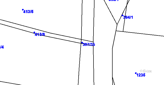 Parcela st. 397/35 v KÚ Lhota Rapotina, Katastrální mapa