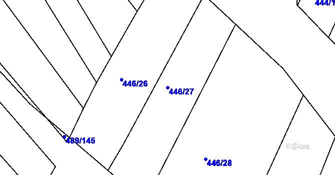Parcela st. 446/27 v KÚ Lhota Rapotina, Katastrální mapa
