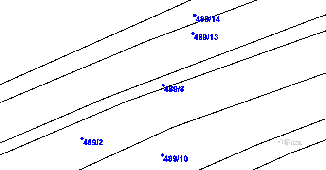 Parcela st. 489/8 v KÚ Lhota Rapotina, Katastrální mapa