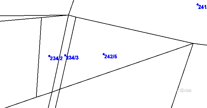 Parcela st. 242/5 v KÚ Lhota u Kamenice nad Lipou, Katastrální mapa