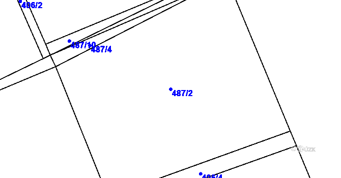 Parcela st. 487/2 v KÚ Lhota u Kamenice nad Lipou, Katastrální mapa