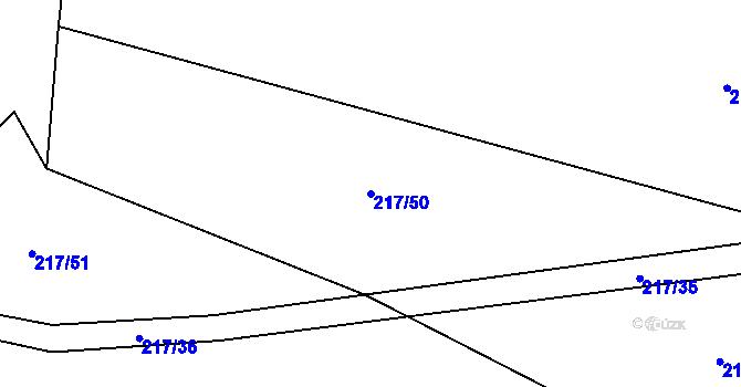 Parcela st. 217/50 v KÚ Lhota u Kamenice nad Lipou, Katastrální mapa