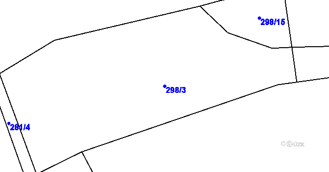 Parcela st. 298/3 v KÚ Lhota u Kamenice nad Lipou, Katastrální mapa
