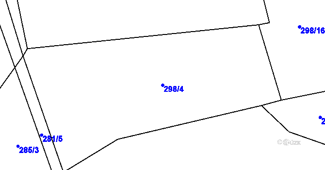 Parcela st. 298/4 v KÚ Lhota u Kamenice nad Lipou, Katastrální mapa