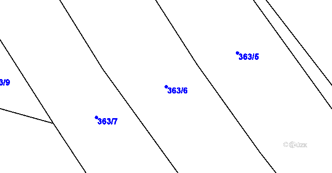 Parcela st. 363/6 v KÚ Lhota u Kamenice nad Lipou, Katastrální mapa