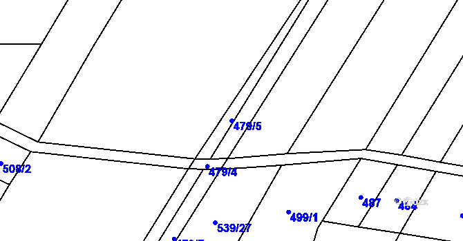 Parcela st. 479/5 v KÚ Lhota u Kelče, Katastrální mapa