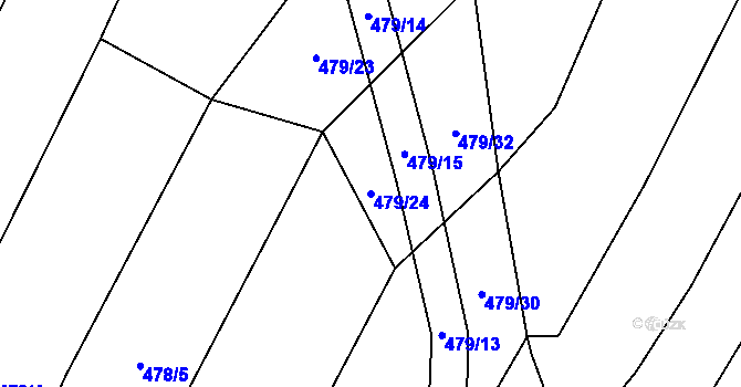 Parcela st. 479/24 v KÚ Lhota u Kelče, Katastrální mapa