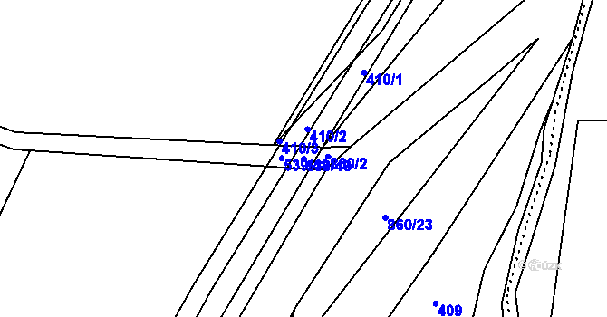 Parcela st. 539/49 v KÚ Lhota u Kelče, Katastrální mapa