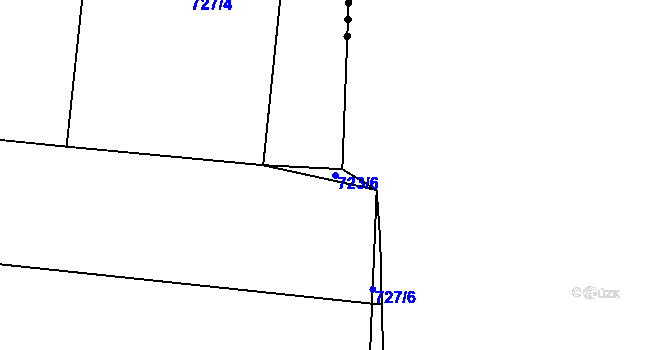 Parcela st. 723/6 v KÚ Lhota u Lysic, Katastrální mapa