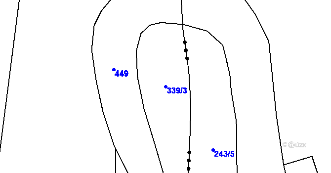 Parcela st. 339/3 v KÚ Lhota u Olešnice, Katastrální mapa