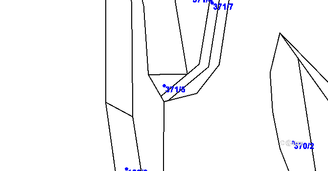 Parcela st. 371/5 v KÚ Lhota u Olešnice, Katastrální mapa