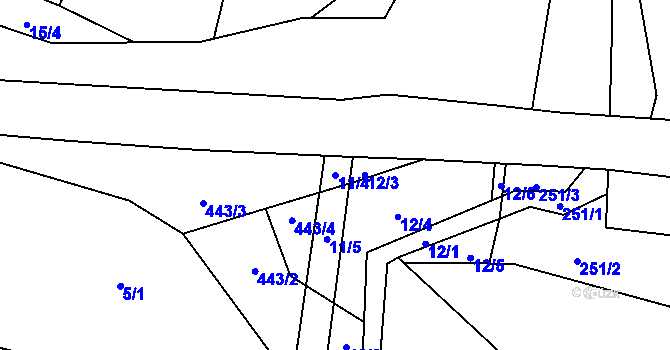 Parcela st. 11/4 v KÚ Lhota u Olešnice, Katastrální mapa