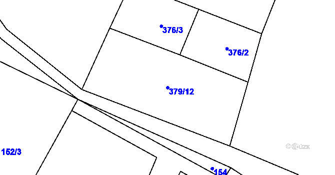 Parcela st. 379/12 v KÚ Lhota u Olešnice, Katastrální mapa