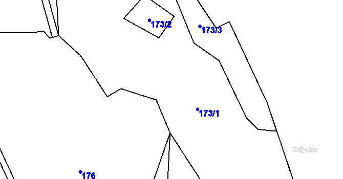 Parcela st. 173/1 v KÚ Bezděkov u Trutnova, Katastrální mapa