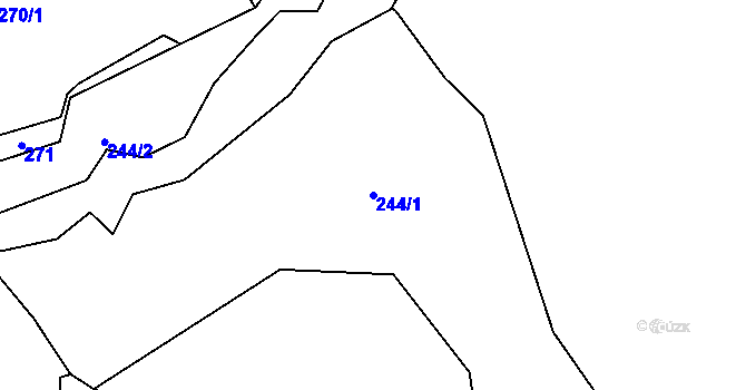 Parcela st. 244/1 v KÚ Lhota u Trutnova, Katastrální mapa