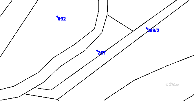 Parcela st. 267 v KÚ Lhota u Trutnova, Katastrální mapa