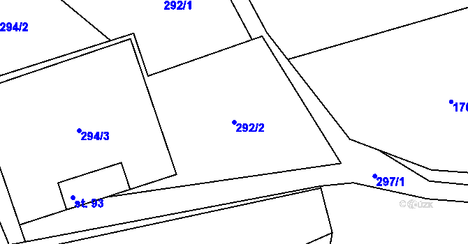 Parcela st. 292/2 v KÚ Lhota u Trutnova, Katastrální mapa