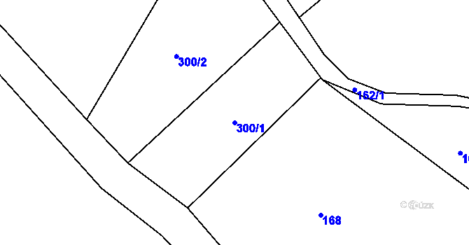 Parcela st. 300/1 v KÚ Lhota u Trutnova, Katastrální mapa