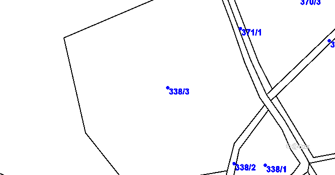 Parcela st. 338/3 v KÚ Lhota u Trutnova, Katastrální mapa
