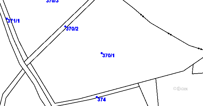 Parcela st. 370/1 v KÚ Lhota u Trutnova, Katastrální mapa