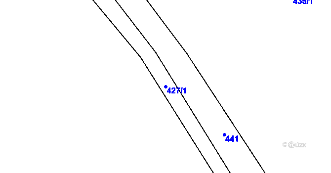 Parcela st. 427/1 v KÚ Lhota u Trutnova, Katastrální mapa