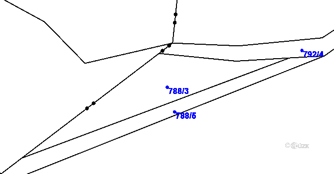 Parcela st. 788/3 v KÚ Lhota u Trutnova, Katastrální mapa