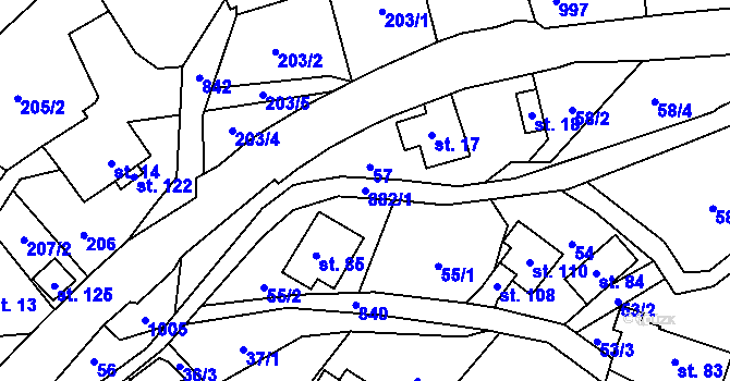 Parcela st. 882/1 v KÚ Lhota u Trutnova, Katastrální mapa
