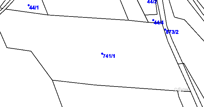 Parcela st. 741/1 v KÚ Lhota u Trutnova, Katastrální mapa