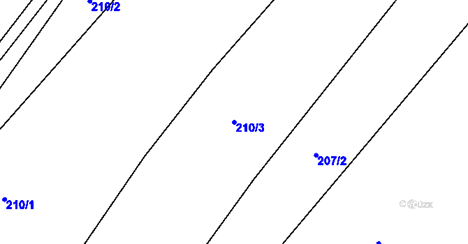 Parcela st. 210/3 v KÚ Lhota u Vsetína, Katastrální mapa