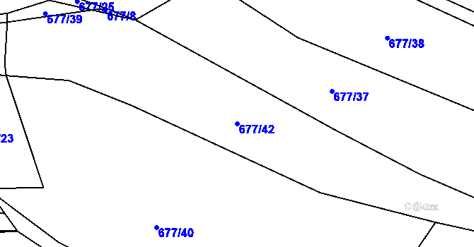 Parcela st. 677/42 v KÚ Lhota u Vsetína, Katastrální mapa