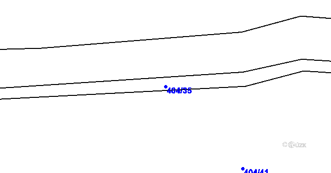 Parcela st. 404/35 v KÚ Lhotice, Katastrální mapa