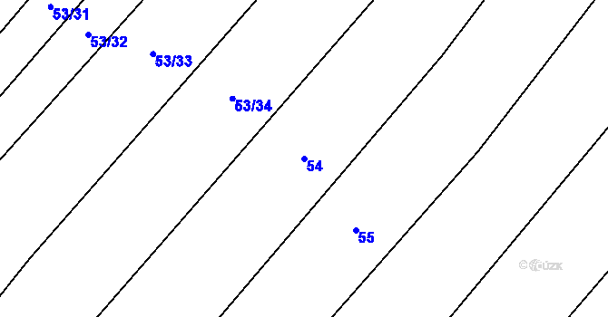 Parcela st. 54 v KÚ Lhotice u Jemnice, Katastrální mapa