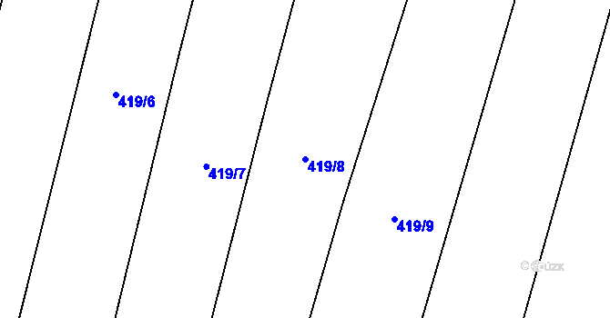 Parcela st. 419/8 v KÚ Lhotice u Jemnice, Katastrální mapa
