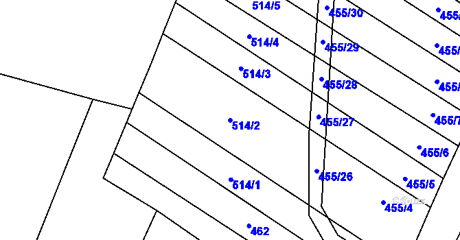 Parcela st. 514/2 v KÚ Lhotice u Jemnice, Katastrální mapa
