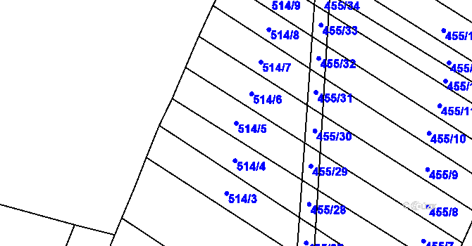 Parcela st. 514/5 v KÚ Lhotice u Jemnice, Katastrální mapa